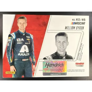 Photo of 2019 Panini Prime William Byron NASCAR Shadowbox Signatures Team Owner 1/1