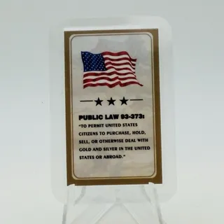Photo of 1 Grain .999 Fine Silver Bar American Grain Co Assay Card Bullion Collectible