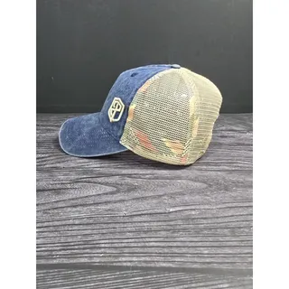 Photo of Born Primitive Women’s Trucker Hat Denim Blue Infinity Her Ponytail Cap NWOT