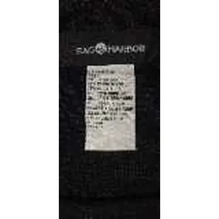 Photo of Sag Harbor Black Knit Midi Skirt Medium Striped Ruffle Hem