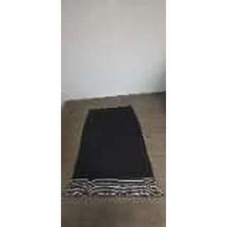 Photo of Sag Harbor Black Knit Midi Skirt Medium Striped Ruffle Hem