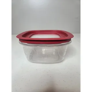 Photo of Rubbermaid Premier Swirls Red View Through Lid Food Storage Container with Lid 5