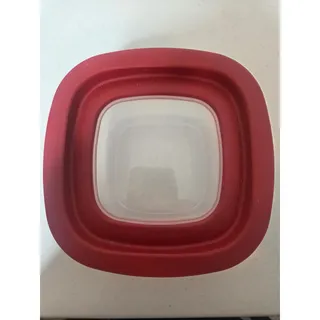 Photo of Rubbermaid Premier Swirls Red View Through Lid Food Storage Container with Lid 5