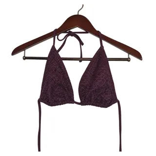 Photo of Mossimo Purple Textured Triangle Bikini Set Womens XL
