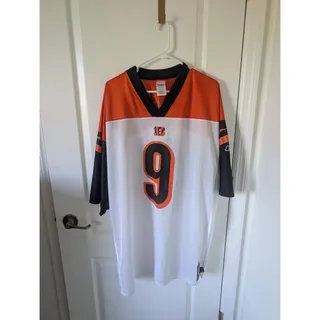 Photo of NFL Cincinnati Bengal Carson Palmer #9 Reebok On Field Jersey White Jersey 2 XL