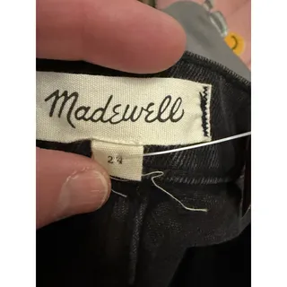 Photo of Madewell Women's Mini Skirt Black Jean Size 24