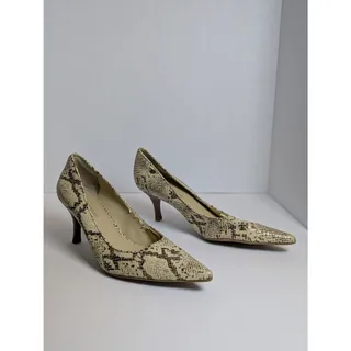 Photo of Enzo Angiolini Womens 8M Eazinnon Snakeskin Leather Pointed Toe Dress Pumps