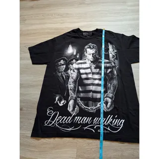 Photo of Fresh Cut Mens L Dead Man Walking Black Graphic Shirt Cotton Horror Goth Tee