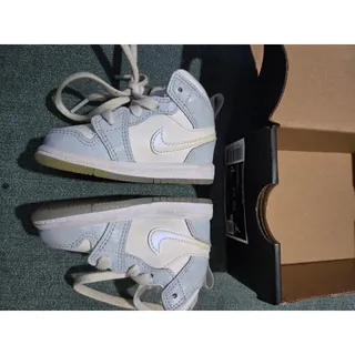 Photo of Jordan 1 Mid SE High Top Sneakers, Blue Tint Ice Blue FQ9116-400 US, Size 4C