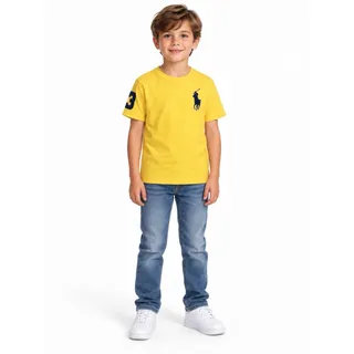 Photo of Polo Ralph Lauren Big Pony Boys Yellow Logo Cotton Crew Tee Size 8