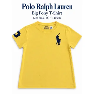Photo of Polo Ralph Lauren Big Pony Boys Yellow Logo Cotton Crew Tee Size 8