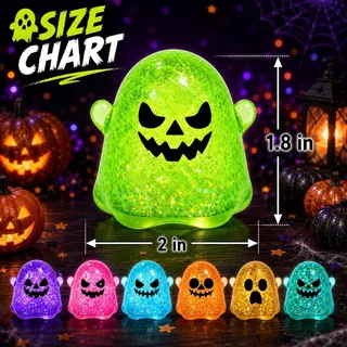 Photo of 🔥6 Pcs Halloween Squishy Stress Glitter Ghost Fidget Toys BNWT🔥