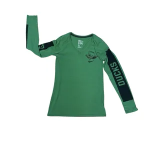 Photo of University Of Oregon Fly With The Ducks Long Sleeve T-Shirt Women’s Small Green