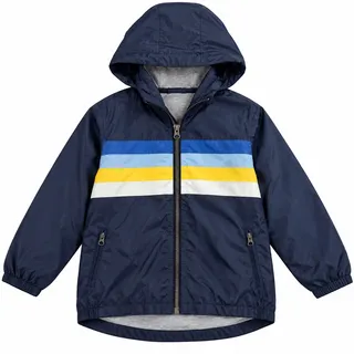 Photo of GAP Kids XL 12 Navy Colorblock Hooded Windbreaker Jacket Retro Stripe