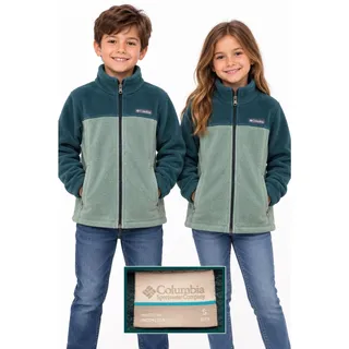 Photo of Columbia Kids Colorblock Fleece Full Zip Jacket Green/Teal Sz S
