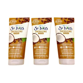 Photo of (3) St. Ives Energizing Coconut & Coffee Face Scrubs 6 oz Deep Exfoliating NEW