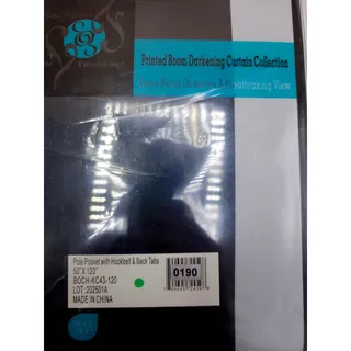 Photo of HPD Striped Room Darkening Curtains 50W x 120L Black Very Light Gray 1 Panel NIB