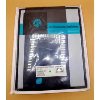 Photo of HPD Striped Room Darkening Curtains 50W x 120L Black Very Light Gray 1 Panel NIB