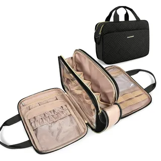 Photo of BAGSMART Large Toiletry Bag, Travel Makeup Organizer (Black, Large)
