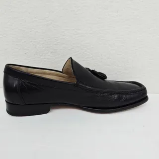 Photo of Bruno Magli Tassel Loafers Dress Shoes Leather Black 9
