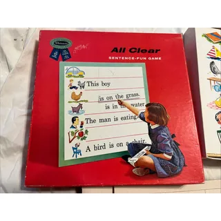 Photo of All Clear Sentence Fun Game Whitman 1962 Vintage Educational Learning Word Play