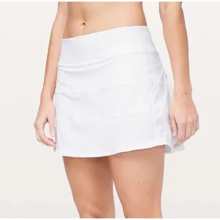 Photo of Lululemon Pace Rival Skort Size 2 White Running Tennis Golf Athletic 15 Inch