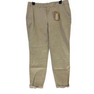 Photo of New Eddie Bauer Womens Tan Khaki Stretch Cotton Legend Wash Boyfriend Pants