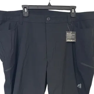 Photo of New Eddie Bauer Womens Plus Size 24W Black UPF 50+ Mid Rise StormRepel Capris