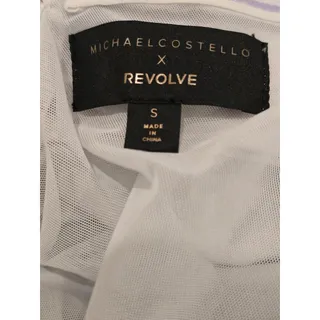 Photo of Michael Costello x REVOLVE Dorothea Strapless Ruffle Dress Mist EUC Small