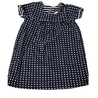 Photo of Tea Collection Black With White Dots Short Sleeve Dress Size 3T