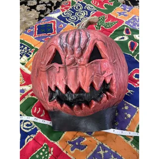 Photo of GOOSEBUMPS ATTACK OF THE JACK-O-LANTERNS PUMPKIN HALLOWEEN MASK PRE USED