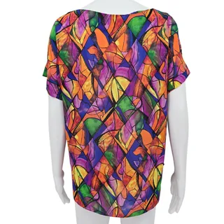 Photo of Vintage 90s Multicolored Women's Sheer Top L