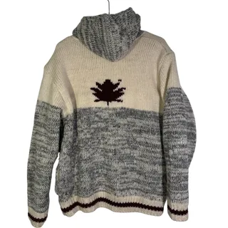 Photo of Cozy Vintage Ark Imports Wool Zip Hoodie Jacket Mens L Canada Maple Leaf
