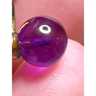 Photo of Vintage Purple Glass Bead Screw Back Earrings, Gold Tone