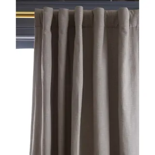 Photo of Quince Cotton Slub Room Darkening Curtain 48x84 Gray Back Tab Single Panel