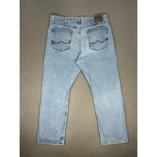 Photo of Wrangler Relaxed Boot Jeans Men’s 38x28 Light Wash Stretch Denim