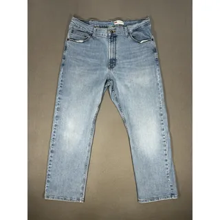 Photo of Wrangler Relaxed Boot Jeans Men’s 38x28 Light Wash Stretch Denim