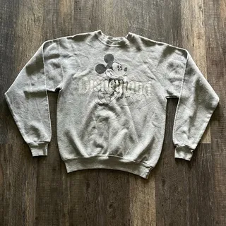 Photo of Disney Mickey Mouse Disneyland Walt Disney World Hanes Gray Sweatshirt Small