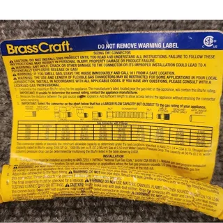 Photo of BrassCraft CSSL54-30 Flexible Stainless Steel Gas Connector Line 3/8 OD x 30in