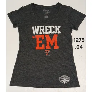 Photo of 2899 Apparel (Large) Charcoal Texas Tech V-Neck Stretch Tee