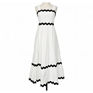 Photo of Torrid Belle Isle Maxi Babydoll Poplin Dress Ruffle Strap Size 1 NEW