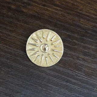 Photo of Vintage Greek 925 Sterling Silver Vergina Sun Pendant Brooch - Signed Σ Biz