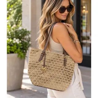 Photo of Michael Kors Jet Set EW Signature Canvas Tote - New with Tags!