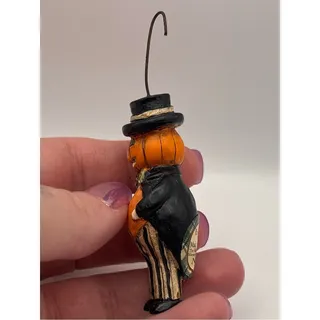Photo of Vintage Halloween Hanging Decor, Pumpkin Man Ornament #1, Salem Collection