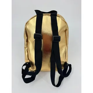 Photo of Disney Mickey Mouse Gold Metallic Mini Backpack Quilted Front Pocket 3D Ears