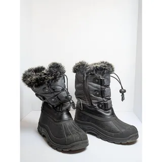 Photo of Dream Pairs KSNOW-2 Youth Size 2 Grey Faux Fur Waterproof Snow Winter Boots