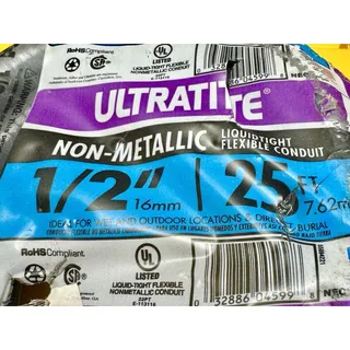 Photo of Ultratite Liquid-Tight Flexible Nonmetallic Conduit 1/2 in x 25 ft Gray