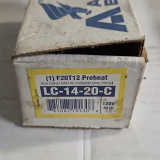 Photo of New Advance LC-14-20-C Preheat Lighting Ballast for F20T12 120V 60Hz 360mA