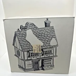 Photo of Department 56 Dickens Village Tutbury Printer #5568-9 With LIGHT Retired