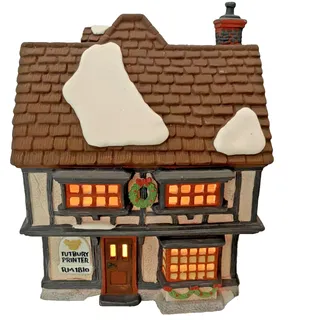 Photo of Department 56 Dickens Village Tutbury Printer #5568-9 With LIGHT Retired